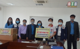 Công đoàn ngành Công Thương hỗ trợ 14.000 khẩu trang vải, nước rửa tay sát khuẩn cho doanh nghiệp phòng, chống dịch Covid-19