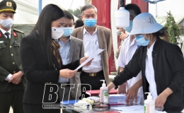 Kiểm tra công tác phòng, chống dịch Covid-19 tại xã Tân Lập