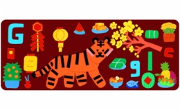 Google thay ảnh mừng xuân Nhâm Dần 2022 tại Việt Nam
