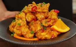 Gà sốt cam chua ngọt đổi vị bữa cơm gia đình