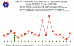 Ngày 20/2, số ca mắc COVID-19 mới tăng nhẹ