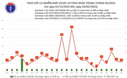 Ngày 24/2, cả nước ghi nhận 11 ca mắc COVID-19 mới