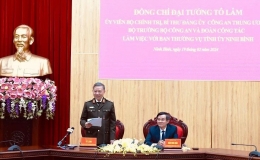 Bộ trưởng Công an Tô Lâm làm việc tại Ninh Bình