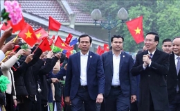 Chủ tịch nước Võ Văn Thưởng dự Ngày hội Sắc xuân trên mọi miền Tổ quốc
