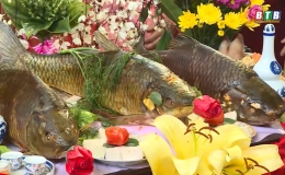 Đặc sắc hội thi cỗ cá ở đền Trần