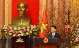Chủ tịch nước Lương Cường gặp mặt đầu Xuân, giao nhiệm vụ cho cán bộ, nhân viên Văn phòng Chủ tịch nước
