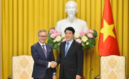 Chủ tịch nước Lương Cường tiếp Bộ trưởng Ngoại giao Lào Thongsavanh Phomvihane