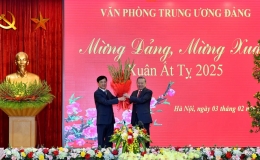 Tổng Bí thư Tô Lâm gặp mặt, chúc Tết Văn phòng Trung ương Đảng