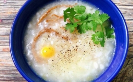 Cháo gà kiểu Hàn bồi bổ ngày trở gió