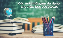 Các mốc thời gian áp dụng cho năm học 2019-2020
