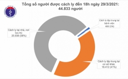Chiều 29/3, Việt Nam có 3 bệnh nhân mắc COVID-19 mới là các ca nhập cảnh