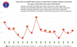 Cả nước có 11 ca mắc COVID-19 trong ngày 2/3