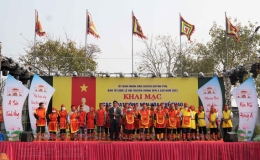 Sôi nổi hội thi giã bánh dày tại lễ hội đền A Sào