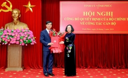 Điều động, phân công đồng chí Dương Văn An giữ chức Bí thư Tỉnh ủy Vĩnh Phúc