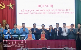 Ký kết quy chế phối hợp hoạt động giữa Công đoàn ngành giáo dục với một số đơn vị