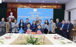 LĐLĐ hai tỉnh Thái Bình, Lào Cai: ký chương trình phối hợp công tác