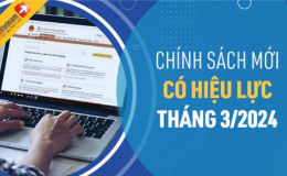Những chính sách kinh tế mới có hiệu lực từ tháng 3/2024