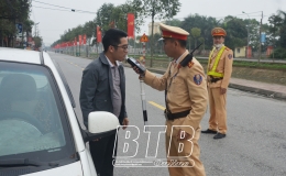 Quỳnh Phụ: Xử lý 131 trường hợp vi phạm nồng độ cồn