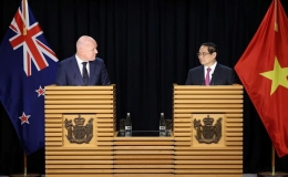 Thủ tướng Phạm Minh Chính và Thủ tướng New Zealand Christopher Luxon họp báo
