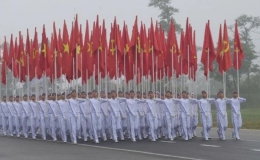 Hợp luyện diễu binh, diễu hành kỷ niệm 50 năm Ngày Giải phóng miền nam, thống nhất đất nước