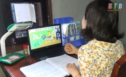Dạy và học trực tuyến tại huyện Đông Hưng