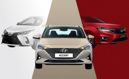 5 mẫu sedan bán nhiều nhất quý I