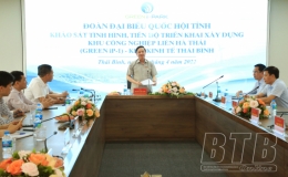 Đoàn đại biểu Quốc hội tỉnh: Khảo sát tình hình phát triển Khu kinh tế Thái Bình