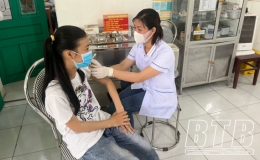 Quỳnh Phụ: Tổ chức tiêm 2.620 mũi vắc-xin phòng Covid-19 cho trẻ từ 6 đến dưới 12 tuổi