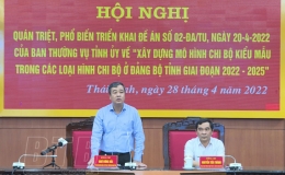 Thái Bình phấn đấu đến năm 2025 có trên 20% chi bộ đạt tiêu chí mô hình chi bộ kiểu mẫu