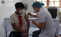 Thái Bình: Tổ chức tiêm 19.600 liều vắc-xin phòng Covid-19 cho trẻ em đợt 44