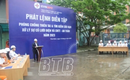 Công ty Điện lực Thái Bình: Diễn tập phòng, chống thiên tai, tìm kiếm cứu nạn