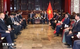 Chủ tịch Quốc hội tiếp lãnh đạo một số Tập đoàn hàng đầu của Trung Quốc