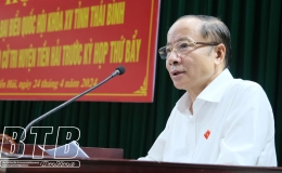 Đại biểu Quốc hội tỉnh tiếp xúc với cử tri tại huyện Tiền Hải