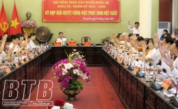 HĐND huyện Hưng Hà: Tổ chức kỳ họp giải quyết công việc phát sinh đột xuất