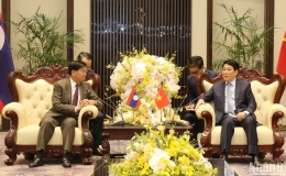 Chủ tịch nước Lương Cường tiếp Tổng Bí thư, Chủ tịch nước Lào Thongloun Sisoulith