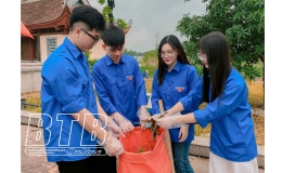 Tỉnh đoàn: Huy động gần 400 đoàn viên, thanh niên, tình nguyện viên tham gia vệ sinh môi trường tại Khu lưu niệm nhà bác học Lê Quý Đôn