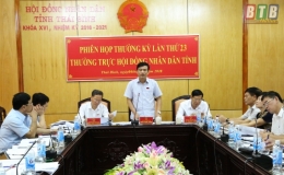 Thường trực HĐND tỉnh họp phiên thường kỳ thứ 23
