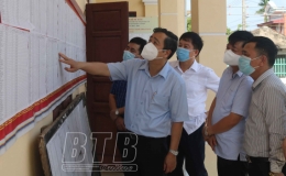 Đồng chí Bí thư Tỉnh ủy, Trưởng ban Chỉ đạo bầu cử tỉnh kiểm tra, chỉ đạo công tác bầu cử tại huyện Thái Thụy