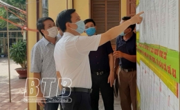 Kiểm tra, chỉ đạo công tác bầu cử tại huyện Quỳnh Phụ