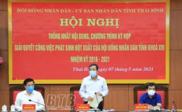 Thống nhất nội dung, chương trình kỳ họp giải quyết công việc phát sinh đột xuất của HĐND tỉnh