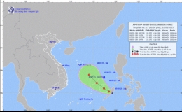 Áp thấp nhiệt đới đã đi vào Biển Đông, cách Song Tử Tây khoảng 500km