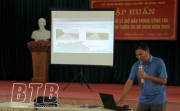Quỳnh Phụ: Tập huấn xử lý sự cố giờ đầu trong công tác phòng, chống thiên tai - tìm kiếm cứu nạn