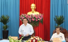 Đồng chí Nguyễn Trọng Nghĩa làm việc tại An Giang