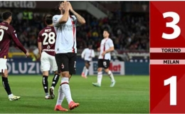 Kết quả Torino và Milan: 3-1 (Vòng 37 Serie A 2023/24)