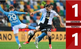 Kết quả Udinese Và Napoli: 1-1( Vòng 35 Serie A 2023/24)