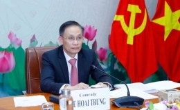 Trưởng Ban Đối ngoại Trung ương Lê Hoài Trung tiếp Đoàn Đảng cầm quyền ở Bờ Biển Ngà