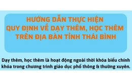 Hướng dẫn thực hiện quy định về dạy thêm, học thêm trên địa bàn tỉnh Thái Bình