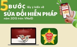 Các bước lấy ý kiến về sửa đổi Hiến pháp năm 2013 trên VNeID