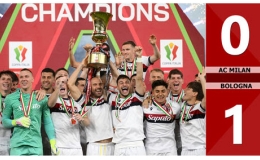 Kết quả bàn thắng AC Milan vs Bologna: 0-1 (Chung kết Coppa Italia 2024/25)