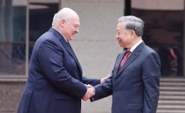 Lễ đón Tổng Bí thư Tô Lâm thăm cấp Nhà nước Cộng hòa Belarus